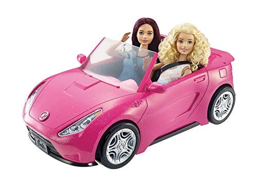 Book Cover Barbie DVX59 Autre Glam Convertible Sports, Toy Vehicle for Doll, Pink Car