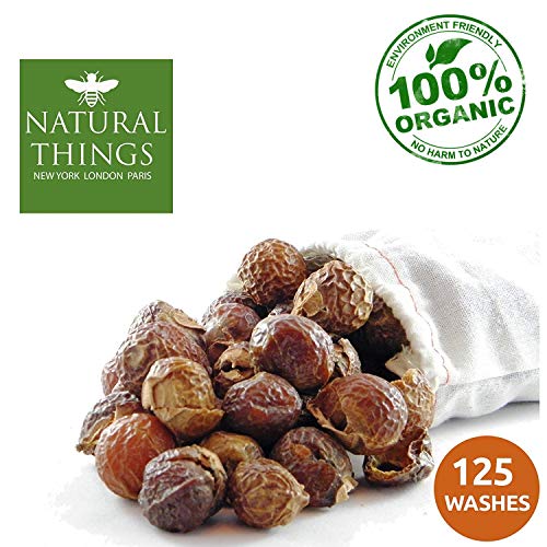 Book Cover NaturalThings. Organic All Natural Laundry and Dishwashing Detergent Soap Nuts for Eco Friendly, Premium Grade, Sustainable & Green Laundry (125 Loads). Includes Wash Bag