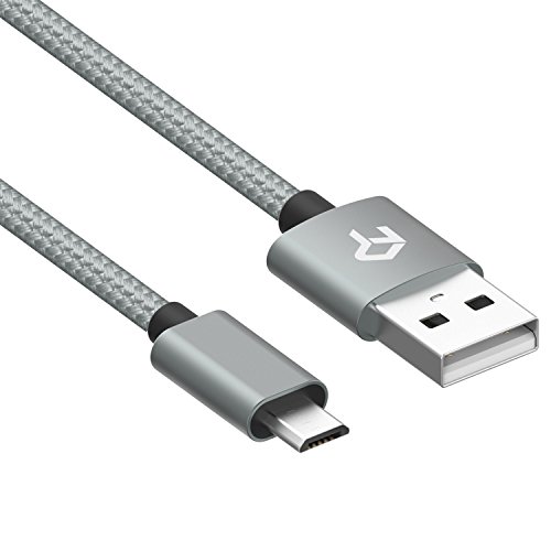 Book Cover Rankie Micro USB Cable, Nylon Braided Extremely Durable, Data and Charging, 6 Feet