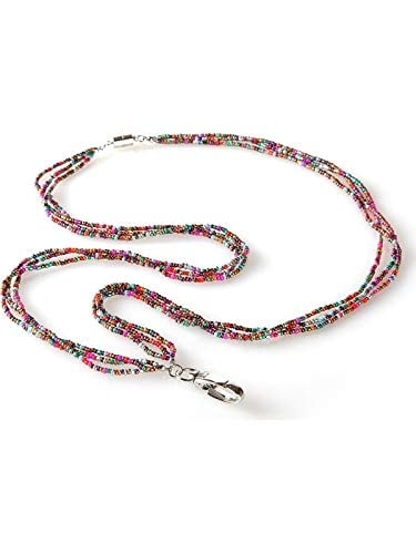 Book Cover Vivian Beaded Badge ID Necklace Lanyard for Women