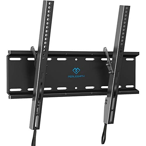 Book Cover PERLESMITH Tilting TV Wall Mount Bracket Low Profile for Most 23-55 inch LED, LCD, OLED, Plasma Flat Screen TVs with VESA 400x400mm Weight up to 115lbs, PSMTK1, Black