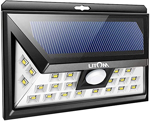 Book Cover LITOM Original Solar Lights Outdoor, 3 Optional Modes Wireless Motion Sensor Light with 270Â° Wide Angle, IP65 Waterproof, Easy-to-Install Security Lights for Front Door, Yard, Garage, Deck