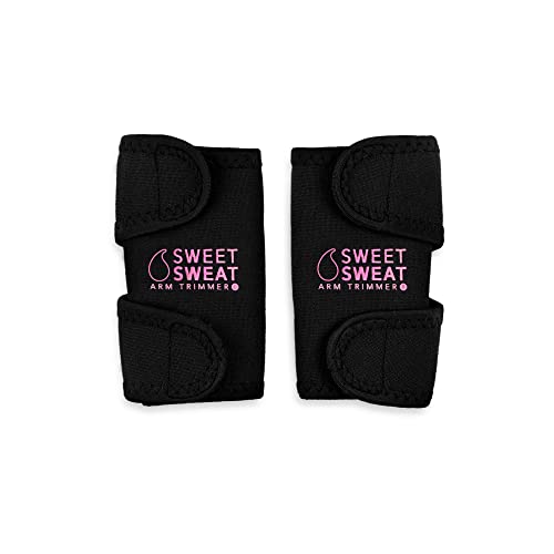 Book Cover Sports Research Sweet Sweat Arm Trimmers for Men & Women | Increases Heat & Sweat Production to The Bicep Area | Includes Mesh Carrying Bag (Pink, Medium)