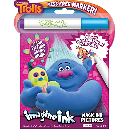 Book Cover DreamWorks Trolls 24-Page Imagine Ink Magic Ink Pictures Bendon 68707