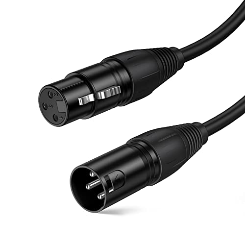 Book Cover CableCreation XLR Microphone Cable, 6 FT XLR Male to XLR Female Balanced 3 PIN Mic Cables, Black