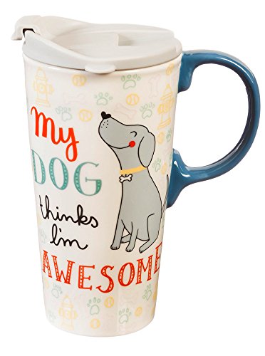 Book Cover My Dog 17 OZ Ceramic Travel Cup - 4 x 5 x 7 Inches