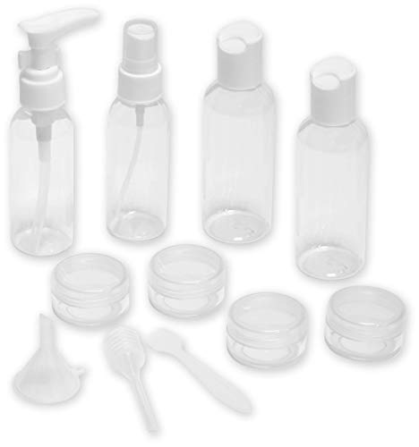 Book Cover 12 Pack - SimpleHouseware Leak Proof Travel Bottles for Makeup Cosmetic Toiletries Liquid Containers