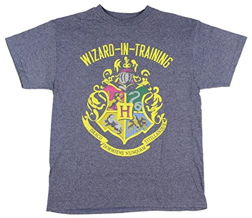 Book Cover Harry Potter Boys Wizard in Training Tee (Navy,Small)