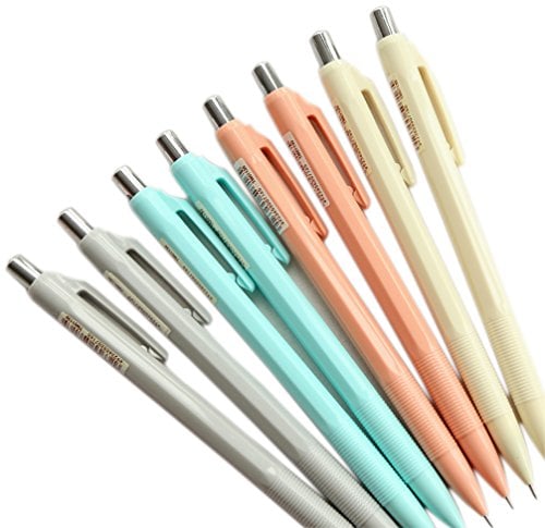Book Cover GANSSIA Colorful Series Design 0.7mm Mechanical Pencils Pack of 8 Pcs
