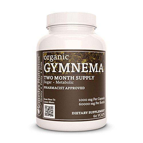 Book Cover Gymnema Sylvestre Remedys Nutrition MEGA STRENGTH 1,000 mg per capsule/ 2000 mg daily/60,000 mg per bottle organicVegan VCaps
