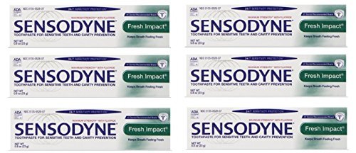 Book Cover Sensodyne Toothpaste Fresh Impact Travel Size 0.8 Oz (Pack of 6)