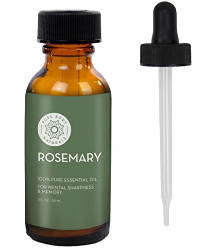 Book Cover 100% Pure Rosemary Essential Oil, Rosemary Oil for Hair Growth and Aromatherapy, 1 Fl. Oz. by Pure Body Naturals (Label May Vary)