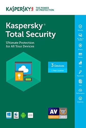 Book Cover Kaspersky Total Security 2017 | 3 Device | 1 Year | Download [Online Code]