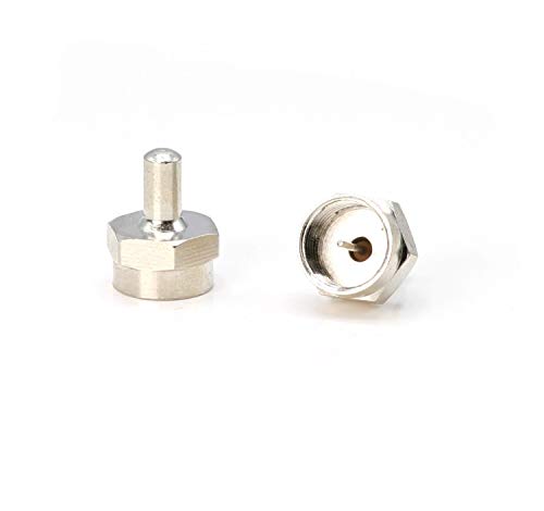 Book Cover Coaxial F Type (F-Pin / F81) 75 Ohm Terminator with Resistor for Coax and RF - These should be Installed on all Unused Ports in your Cable, Satellite, Antenna, or other RF System - Pack of 25