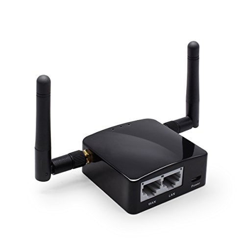 Book Cover GL.iNet GL-AR300M Mini Travel Router with 2dbi external antenna, Wi-Fi Converter, OpenWrt Pre-installed, Repeater Bridge, 300Mbps High Performance, 128MB Nand flash, 128MB RAM, OpenVPN
