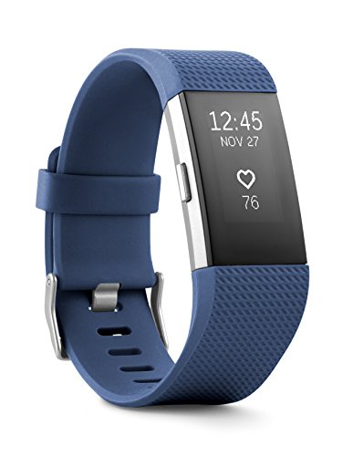 Book Cover Fitbit Charge 2 Heart Rate + Fitness Wristband, Blue, Small (US Version)