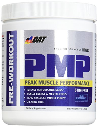 Book Cover GAT Pmp Stimulant Free Supplement, Blue Raspberry, 9 Ounce