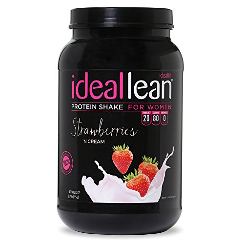 Book Cover IdealLean - Nutritional Protein Powder For Women | 20g Whey Protein Isolate | Supports Weight Loss | Healthy Low Carb Shakes with Folic Acid & Vitamin D | 30 Servings (Strawberries N' Cream)