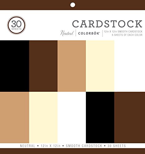 Book Cover Colorbok 61198B Neutral Smooth Cardstock Paper Pad, 12