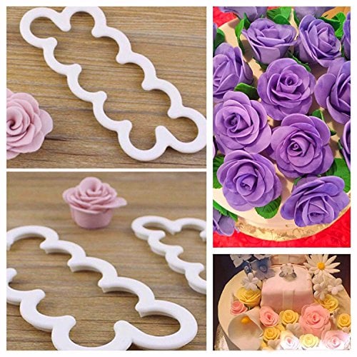 Book Cover Sugar and Spice Kitchens Rose Fondant Cutters Edible Decorations PRO Cake Decorating Gum Paste Flowers Rose Kit Ever 3 Steps Cookie Cutters Supplies Set of 3
