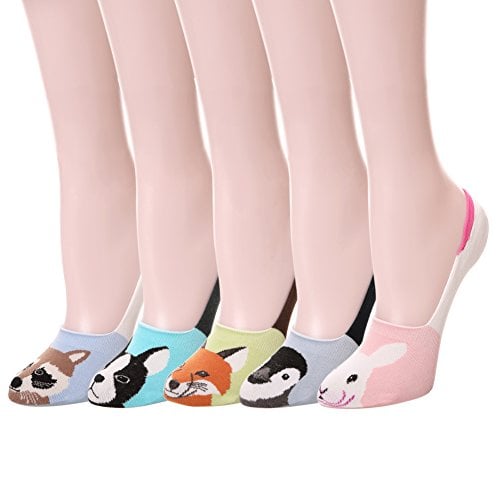 Book Cover Color City Womens Novelty Cute Funny Ankle Socks - Cartoon Animal No Show Low Cut Socks