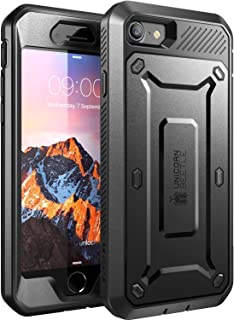 Book Cover SUPCASE Unicorn Beetle Pro Series Case Designed for iPhone 7 / 8 / iPhone SE 2 (2020) / iPhone SE 3 (2022), Full-body Rugged Holster Case with Built-in Screen Protector (Black)
