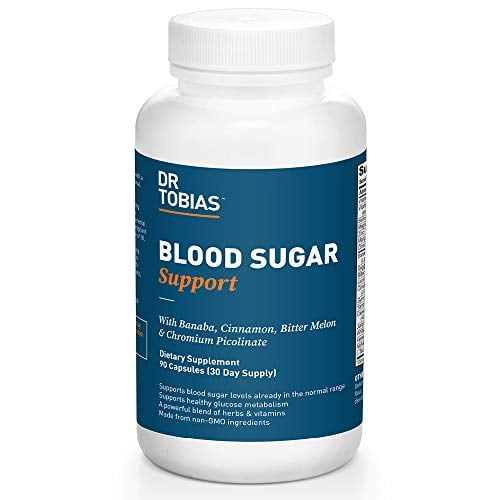 Book Cover Dr. Tobias Blood Sugar Support Supplement, Herbal Blend, 90 Capsules