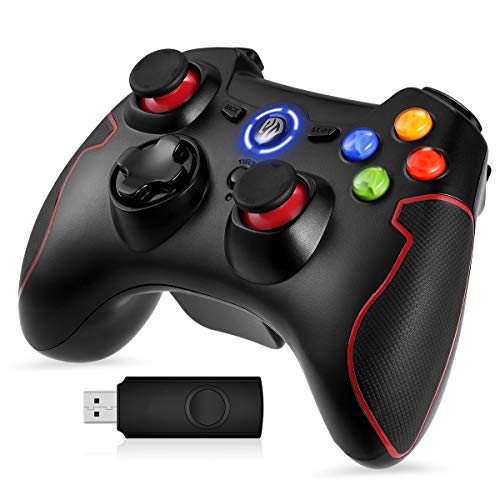 Book Cover EasySMX Wireless 2.4g Game Controlle Support PC Gaming Joystick Handle Black Arrive before Christmas