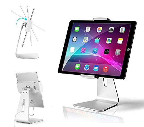 Book Cover AboveTEK Elegant Aluminum iPad Pro Stand - Swivel iPad Air/Mini Kiosk POS Stand - Two Mount Holders 7