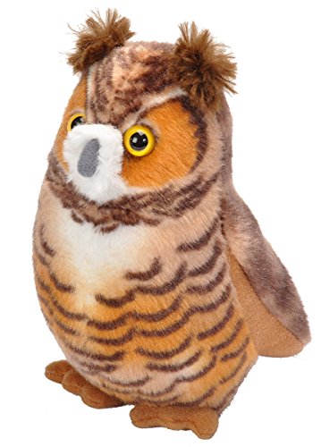 Book Cover Wild Republic Audubon Birds Great Horned Owl with Authentic Bird Sound, Stuffed Animal, Bird Toys for Kids and Birders