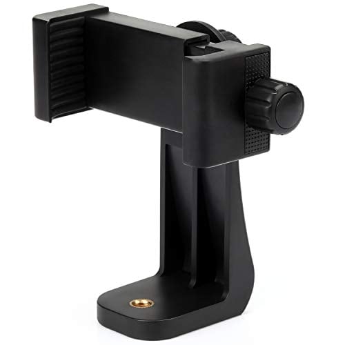 Book Cover Vastar Universal Smartphone Tripod Adapter Cell Phone Holder Mount Adapter, Fits iPhone, Samsung, and all Phones, Rotates Vertical and Horizontal, Adjustable Clamp
