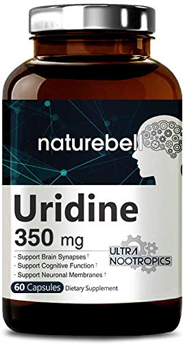 Book Cover NatureBell Uridine Monophosphate, Choline Enhancer, 350mg, 60 Capsules, Nootropics for Energy, Brain Health and Memory Support, No GMOs and Made in USA