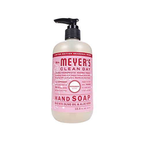 Book Cover Mrs. Meyer's Clean Day Liquid Hand Soap, Cruelty Free and Biodegradable Formula, Peppermint Scent, 12.5 oz