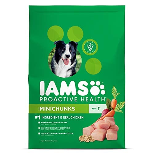 Book Cover Iams Proactive Health Adult Minichunks Dry Dog Food Chicken, 40 Lb. Bag