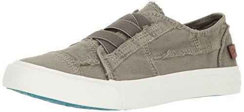 Book Cover Blowfish Women's Marley Fashion Sneaker, Steel Grey Color Washed Canvas, 8 M US