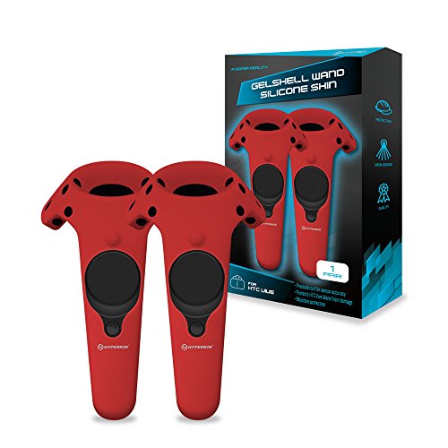 Book Cover Hyperkin GelShell Controller Silicone Skin for HTC Vive (Red) (2-Pack)
