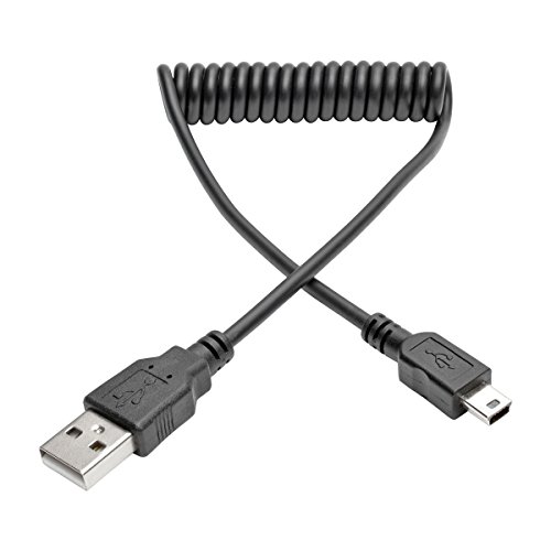 Book Cover Tripp Lite 3 ft. Hi-Speed USB 2.0 to USB Mini-B Cable (M/M), Coiled, USB Type-A to Mini-B (U030-003-COIL)