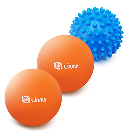 Book Cover Limm Massage Ball Set - Spiky & Lacrosse Ball - Massage Ball Therapy for Plantar Fasciitis & Pain Relief - Deep Tissue Trigger Point Myofascial Release Ball for Back, Foot, Shoulder & Neck Pain