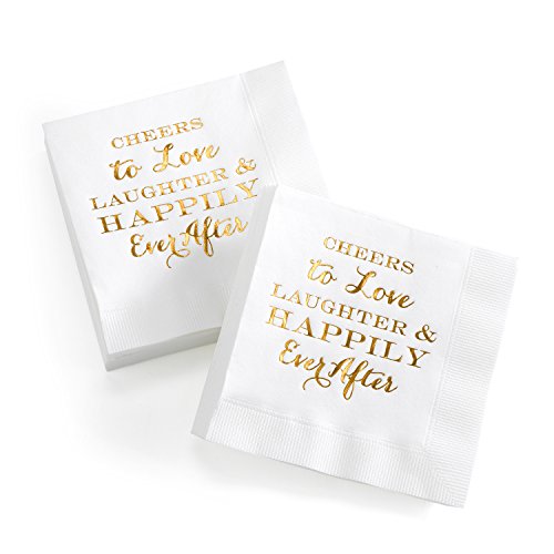 Book Cover Hortense B. Hewitt Wedding Accessories Paper Napkins, 4.75-Inch (Folded), Happily Ever After, 50-Count