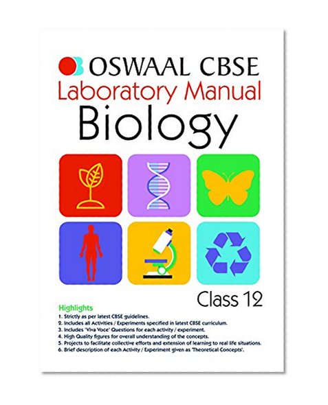 Book Cover Oswaal CBSE Laboratory Manual For Class 12 Biology