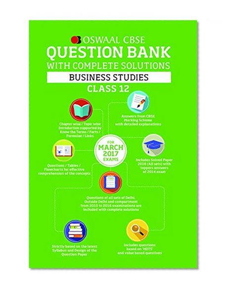 Book Cover Oswaal CBSE CCE Question Bank With Complete Solutions For Class 12 Business Studies (For 2017 Exams)