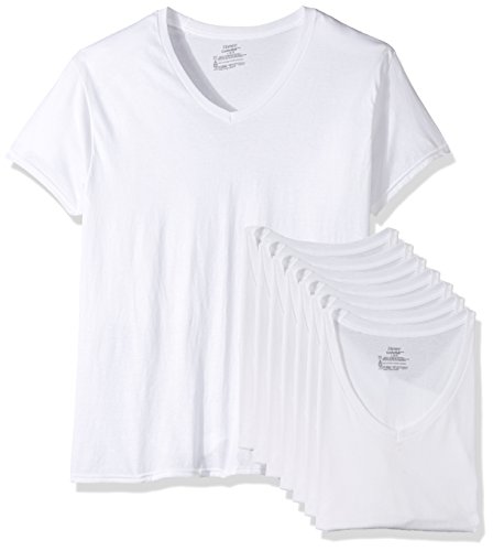 Book Cover Hanes Men's 7 Pack Comfortsoft Tagless V-Neck T-Shirt (Bonus Pack)