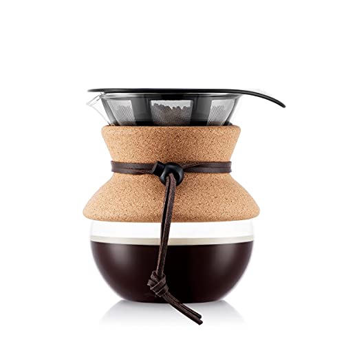 Book Cover Bodum Pour Over Coffee Maker, 17 Ounce, .5 Liter, Cork Band