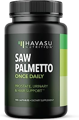 Book Cover Havasu Nutrition Saw Palmetto Supplement for Prostate Health - Supports Those with Frequent Urination - Supports DHT Blocker and Hair Loss Prevention - Gluten Free, Non-GMO, 100 Capsules