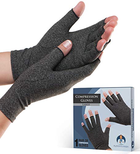 Book Cover Dr. Frederick's Original Arthritis Gloves for Women & Men - Compression for Arthritis Pain Relief - Rheumatoid & Osteoarthritis - Large