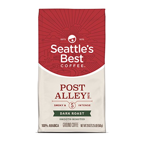 Book Cover Seattle's Best Coffee Post Alley Blend (Previously Signature Blend No. 5) Dark Roast Ground Coffee, 20 Ounce (Pack of 1)