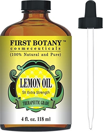 Book Cover Lemon Essential Oil 5X Extra Strength 4 fl. Oz 100% Pure & Natural Therapeutic Grade - Cold Pressed Premium Quality Oil from Italy