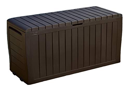 Book Cover Keter Marvel 71 gal. Plus All-Weather Indoor/ Outdoor Brown Storage Deck Box