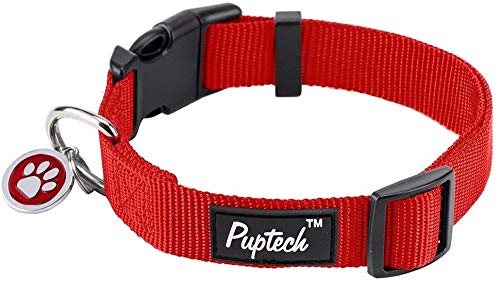 Book Cover Nylon Puppy Adjustable Collars for Small Dogs with ID Tag XS 7.5