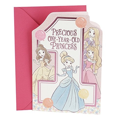 Book Cover Hallmark 1st Birthday Card for Girls (Disney Princesses)